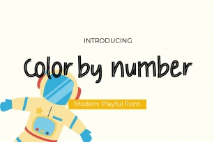 Color by number playful font Font Download