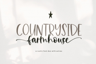 Countryside Farmhouse - A Font Duo with Doodles Font Download