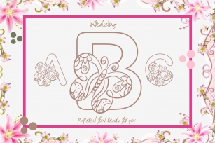 Butterfly Alphabet A Cute Papercut Style Colouring Book Font Font Download