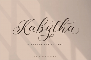 Kabytha | Script Font Font Download