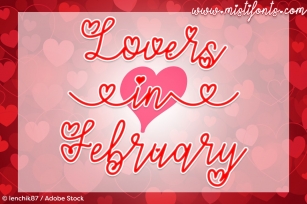 Lovers in February Font Download