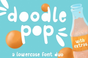 Doodle pop - a cute interchangeable lowercase font duo Font Download