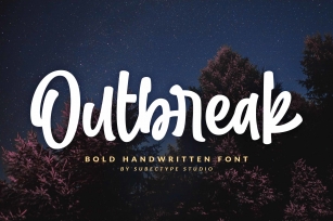Outbreak  Bold Handwritten Font Font Download