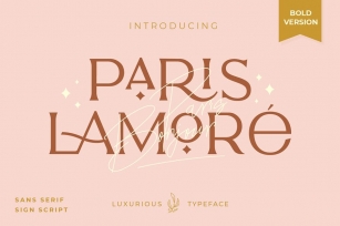Lamore Sans & Script Typeface - Bold Version Font Download