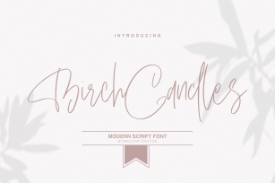 Birch Candles - Handwritten Font Font Download