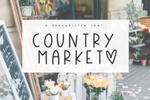Country Market - A Handwritten Display Font Font Download