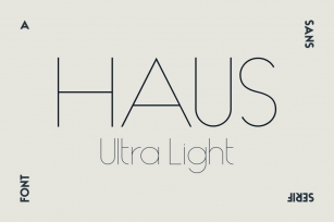 HAUS Sans Ultra Light Font Download