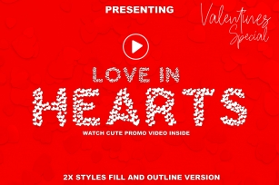 Love In Hearts - A Valentine Day Font Font Download