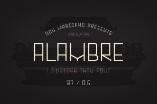 Alambre Lowrider Thin Font Download
