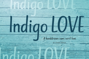 Indigo Love a Sans Serif Font Font Download