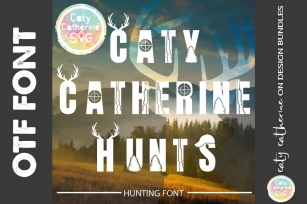 Hunting Font By Caty Catherine OTF Font Deer Antlers OTF Font Download