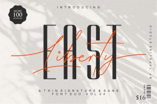 East liberty | Signature & sans serif Font Download