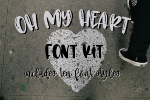 Oh My Heart Font Kit 10 Fonts Font Download