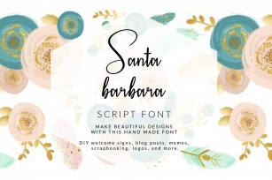 Santa Barbara Stylish Script Font Font Download