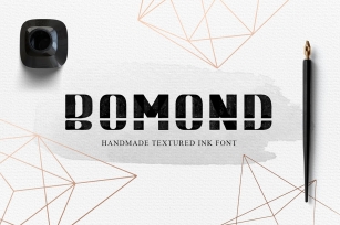 BOMOND. Textured Ink Font Font Download