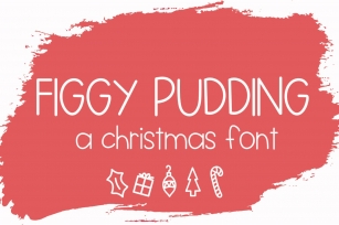 Figgy Pudding - A Christmas Font with Doodles Font Download