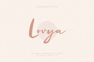 Lovya - Natural Handwritten Script Font Download