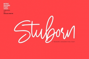 Stuborn - Modern Handwritten Font Font Download