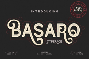 Basaro - Display Typeface Font Download