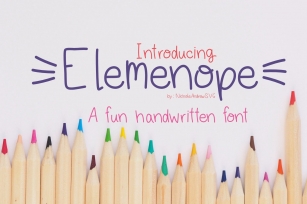 Elemenope, A fun handwritten font Font Download