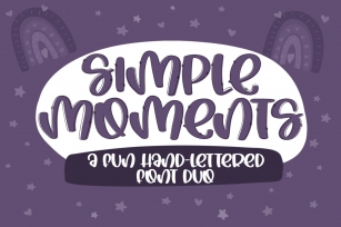 Simple Moments - A Fun Handlettered Font Duo Font Download