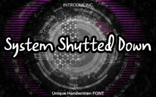 System Shutted Down Font Download