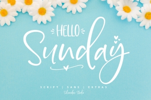 Hello Sunday Font Duo & Extras Font Download