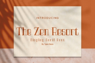The Zen Resort Font Download