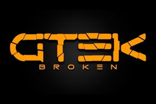 Gtek - Broken Font Download