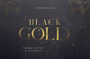 Black Gold serif font Extras Font Download