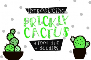 Prickly Cactus Font Duo Free Doodle Pack Font Download
