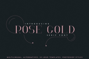 RoseGold Serif font 10 Logos Font Download
