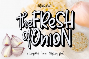 Fresh Onion  Layered Funny Display Font Font Download