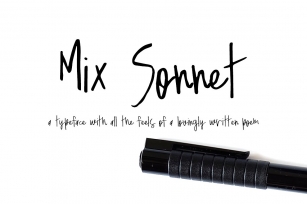 Sonnet - a font with the feels of a lovingly written poem Font Download