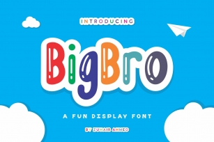 BigBro - A Fun Display Font Font Download