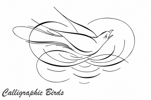 Calligraphic Birds Font Download