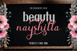 Beauty Nayshilla Font Duo Font Download