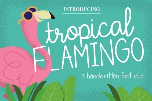 Tropical Flamingo Font Duo Font Download