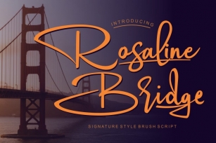 Rosaline Bridge Signature Style font Font Download