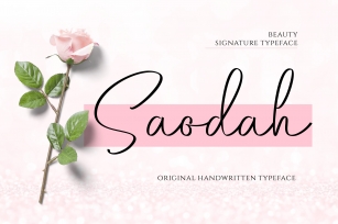 Saodah - Beautiful Signature Typeface Font Download
