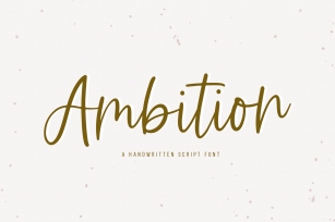 Ambition - A Handwritten Script Font Font Download