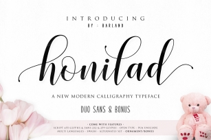Honilad Script + Sans & Ornament Font Download