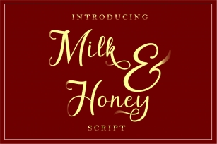 Milk&Honey  script handwritten Font Download