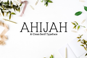 Ahijah A Clean Minimal Serif Typeface Font Download