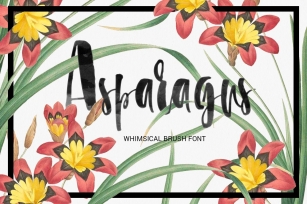 Asparagus - whimsical brush font Font Download