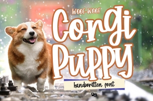 Corgi Puppy - Handwritten Font Font Download