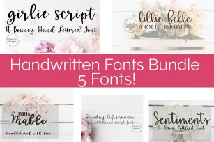 Handwritten Fonts bundle Font Download