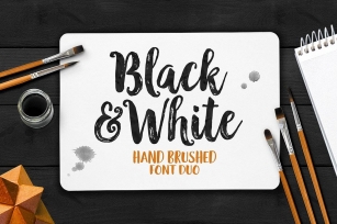 Black & White Font Duo Font Download