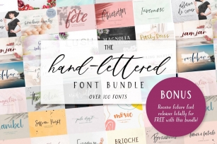 The Handlettered Font Bundle Font Download