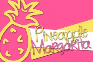 Pineapple Margarita | A Fun Font with Pineapple Doodles Font Download